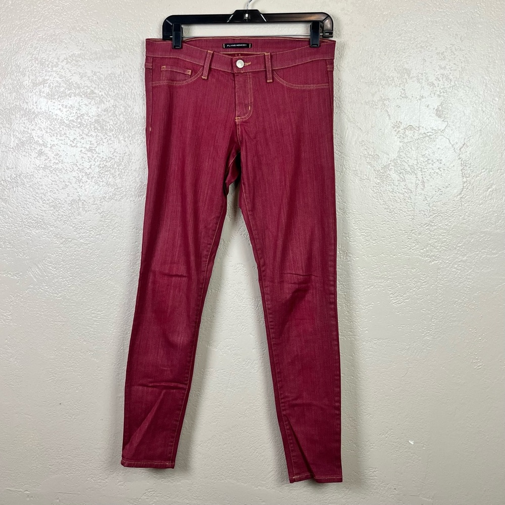 Flying Monkey Brick Red Low‎ Rise Skinny Jeans Size 9 Women's
